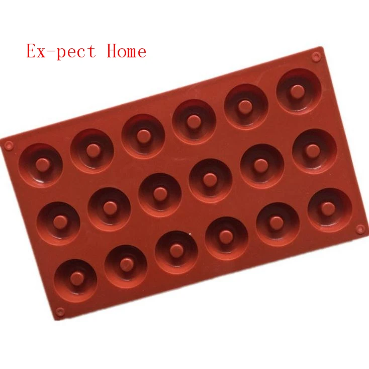 Dhl 50 шт. 8 дюймов 18 полости пончик форма для выпечки торта стандартная силиконовая