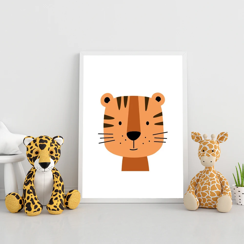Nordic Cute Cartoon Forest Animal Canvas Painting Posters and Prints Wall Art Paintings for Baby Kids Bedroom Decor | Дом и сад