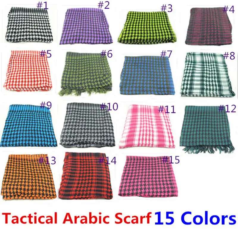 15 цветов военный шема шарф Тактический Арабская Куфия арабский хлопок 1 шт|cotton