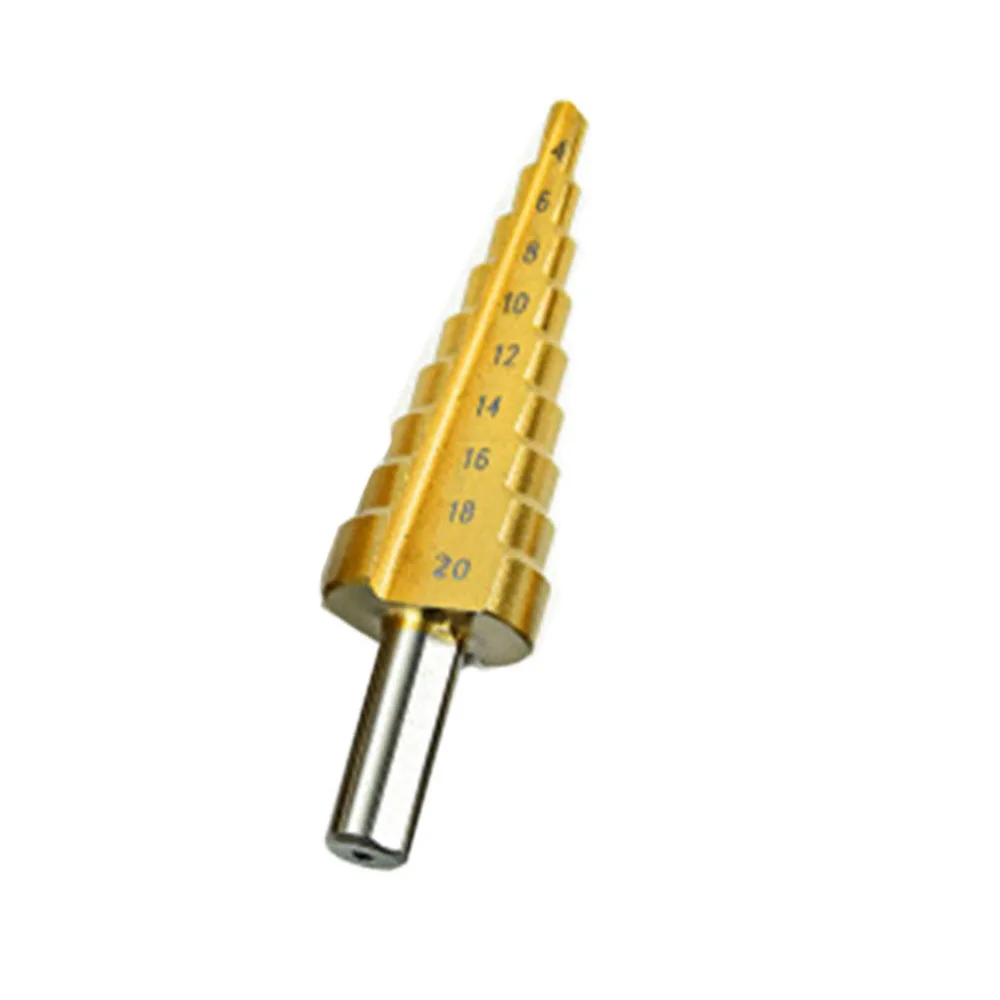 HSS 4-32 мм Покрытые титаном сверло-шаговик для сверления металла, высокоскоростной стальной деревянный отверстий резец конусный.