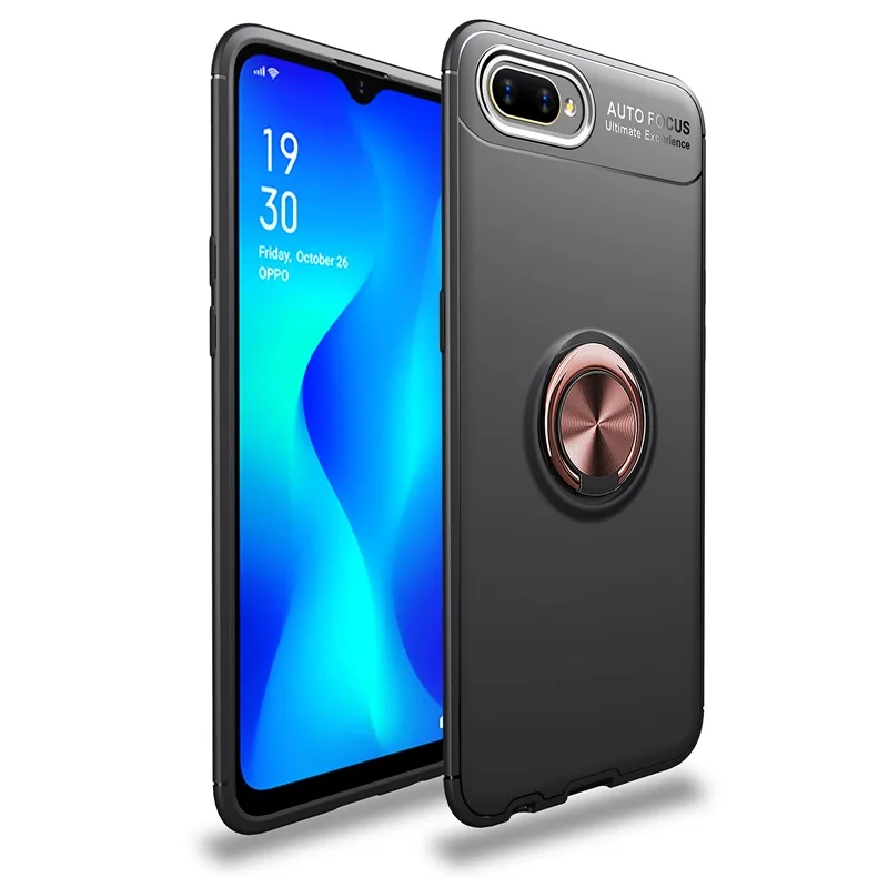 Для OPPO A1k Realme C2 чехол Невидимый Кронштейн Крышка для OPPO Realme C2 A1k кольцо Пряжка мягкий силиконовый корпус Fundas Coque