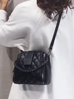 2021 black plaid suture tote bags for women luxury brand leather messenger bag female stylish diamond lattice chain shoulder bag