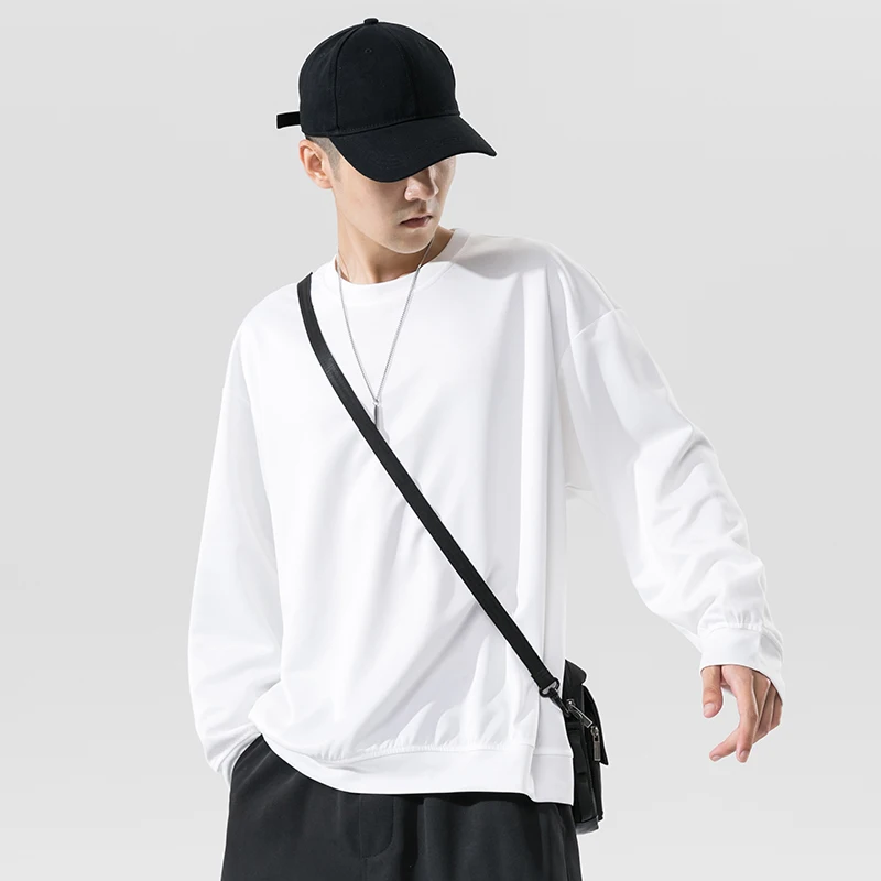 Мужская Осенняя Толстовка с длинным рукавом мультяшным котом Япония Южная Корея