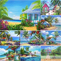 5d diy diamond painting scenery cross stitch full square round drill sea view room diamond embroidery home decor manual art gift