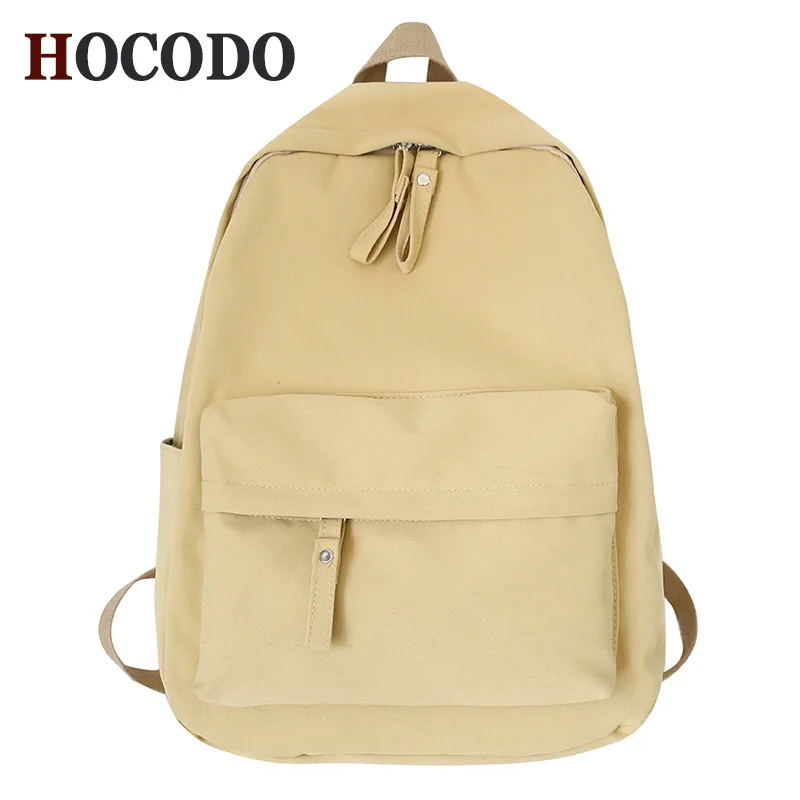

HOCODO Fashion Women Backpack Female School Bag For Teenager Girls Anti Theft Laptop Shoulder Bags Solid Color Travel Backpack