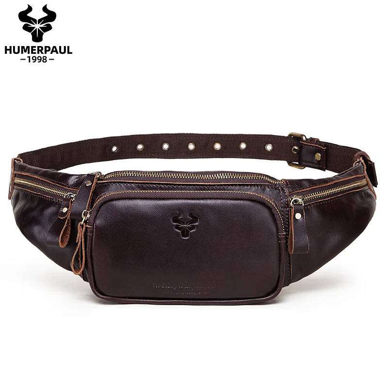 

Сумка кросс-боди HUMERPAUL Мужская многофункциональная, модная нагрудная сумочка на молнии с кармашком для коротких поездок, поясной кошелек, ...