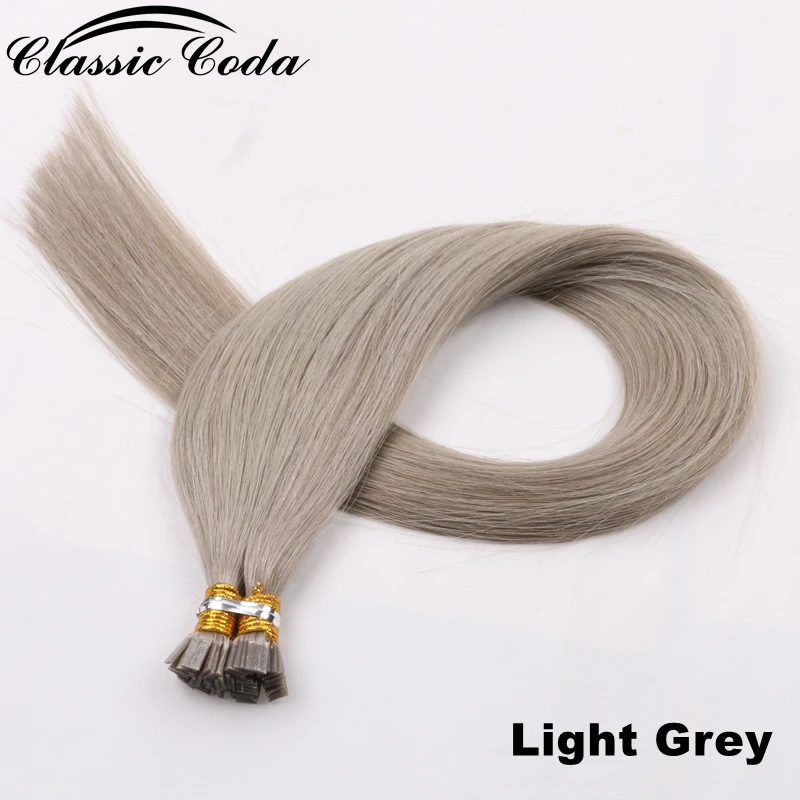 Classic Coda 20'' 22'' 1g/strand Real Remy Flat Tip Extension Human Hair Natural Black Italian Keratin Capsule Hair 50g