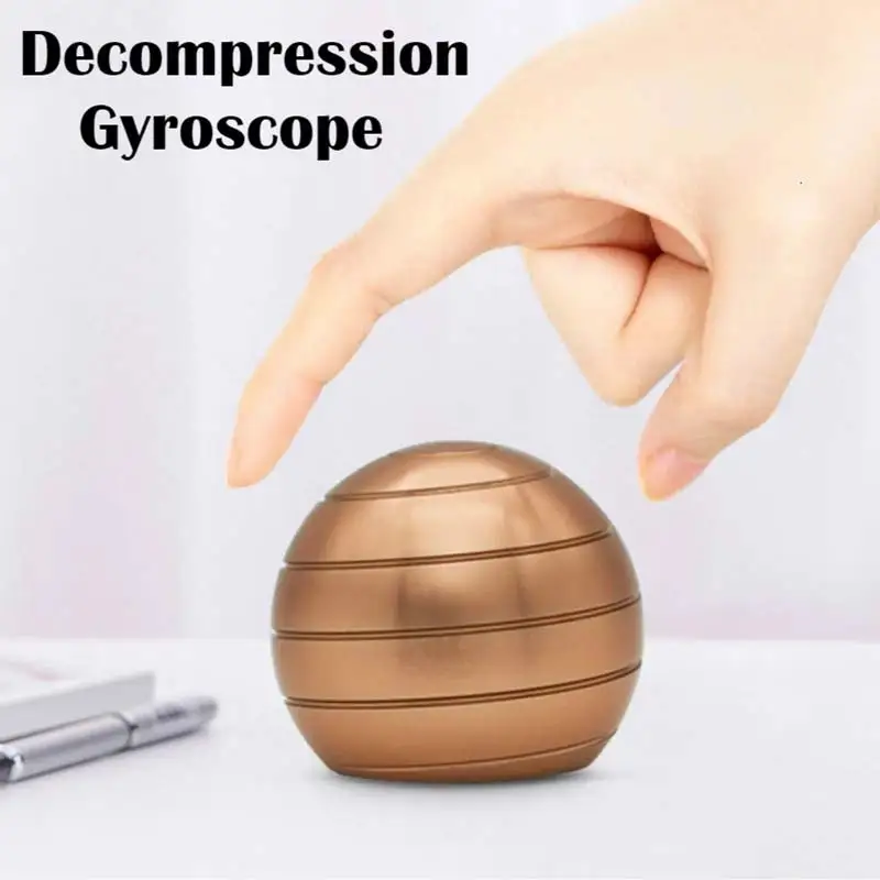 38mm Spinning Metal Spherical Gyroscope For Kids Adults Beyblade Finger Decompression Toys Office Pressure Relief Gifts enlarge