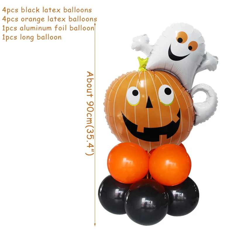 10 шт. фольгированные шары в виде тыквы призрака ведьмы летучей мыши|Воздушные и