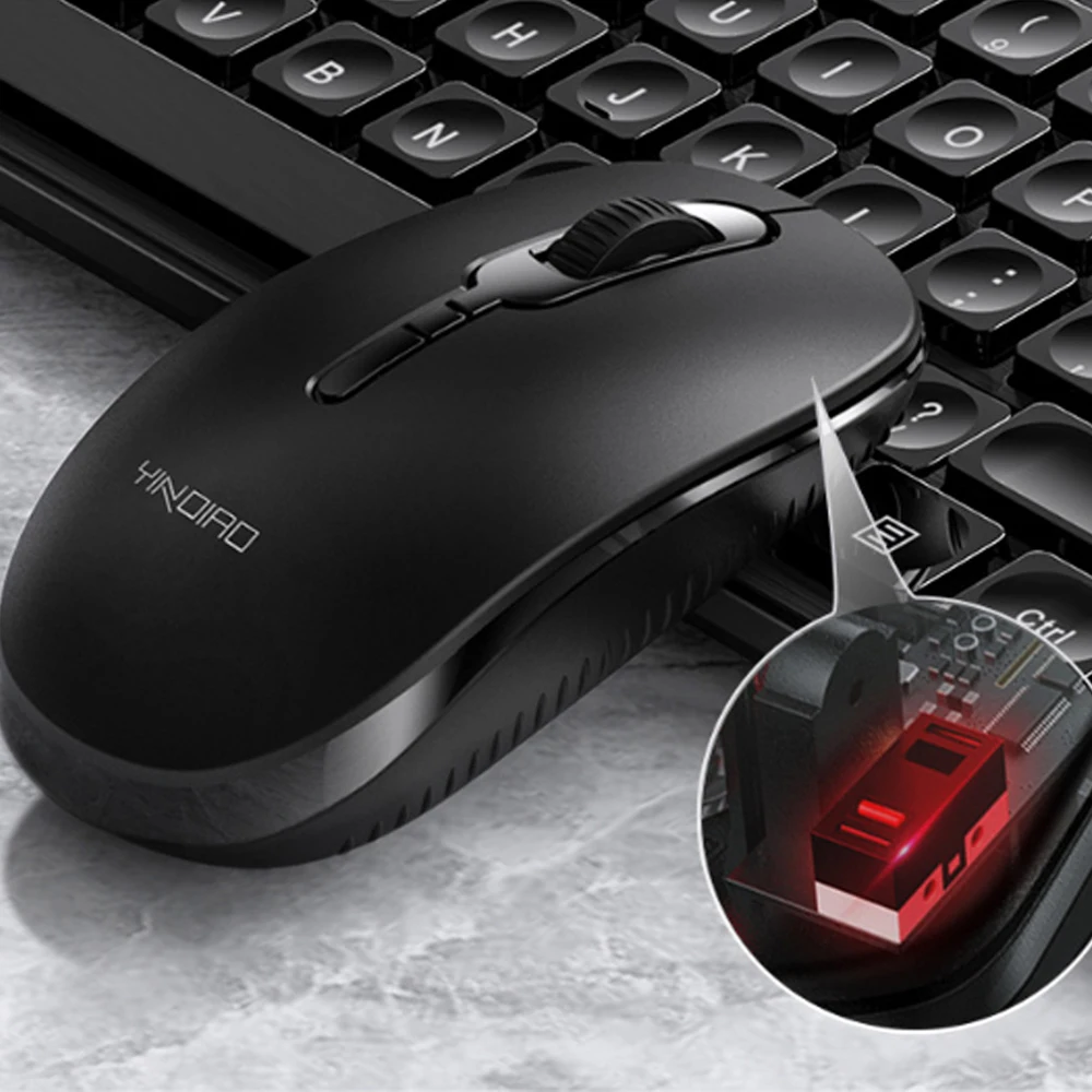 KISSCASE V3Max 1500DPI беспроводная клавиатура и мышь набор Бесшумная USB link 10M Дистанция