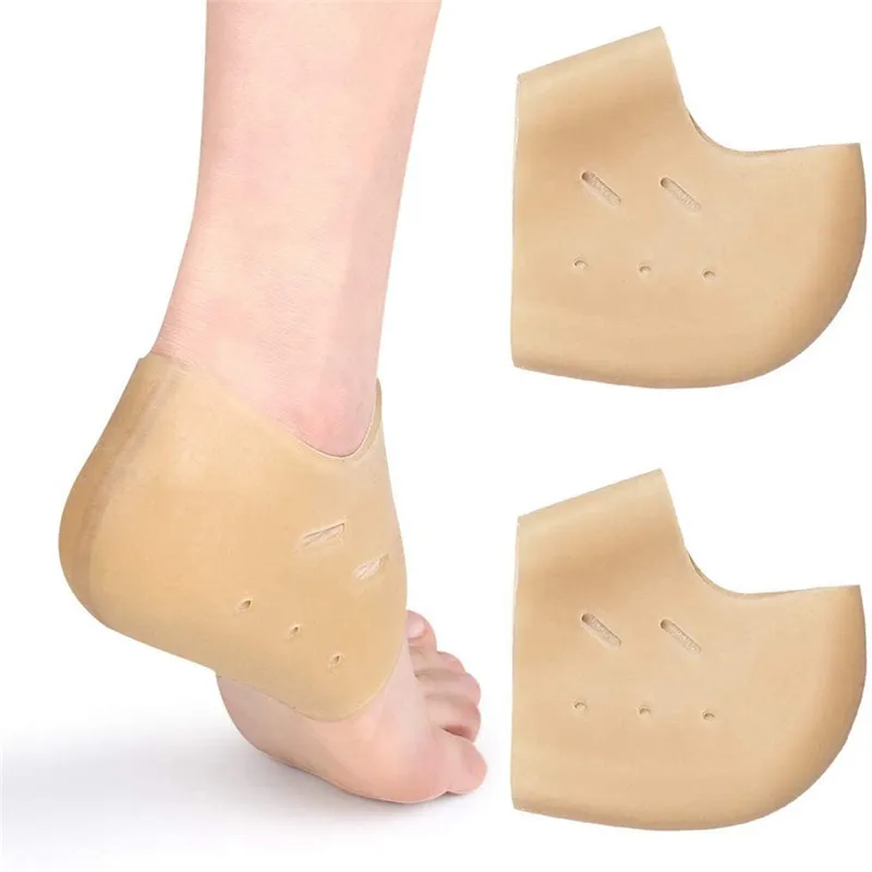 Пару Тканевая обувь с закрытой пяткой на пятке сзади Защита ног носки геля