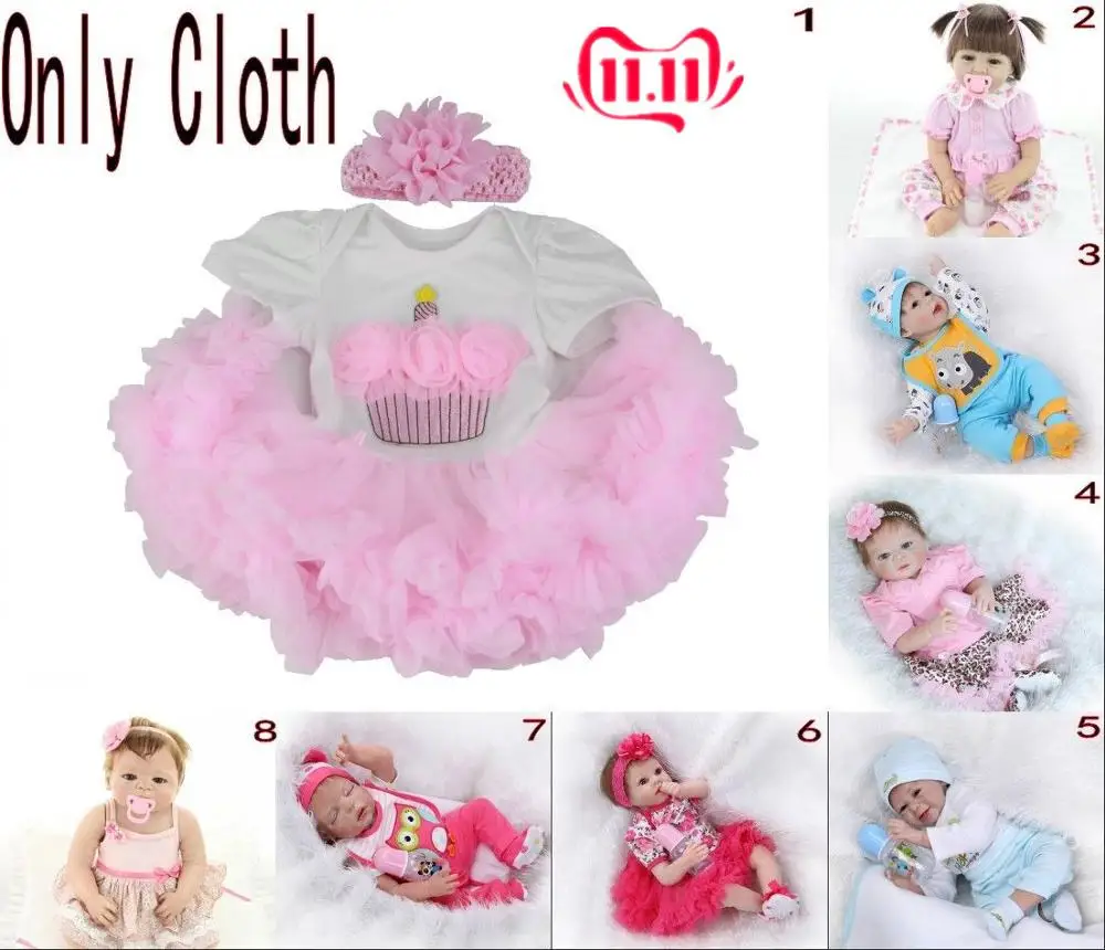 22 ''Bebe Reborn Neonatal кукла для девочек и мальчиков платье Детская одежда подарок игрушки ручной работы детский наряд Одежда для младенцев наряд для маленьких девочек