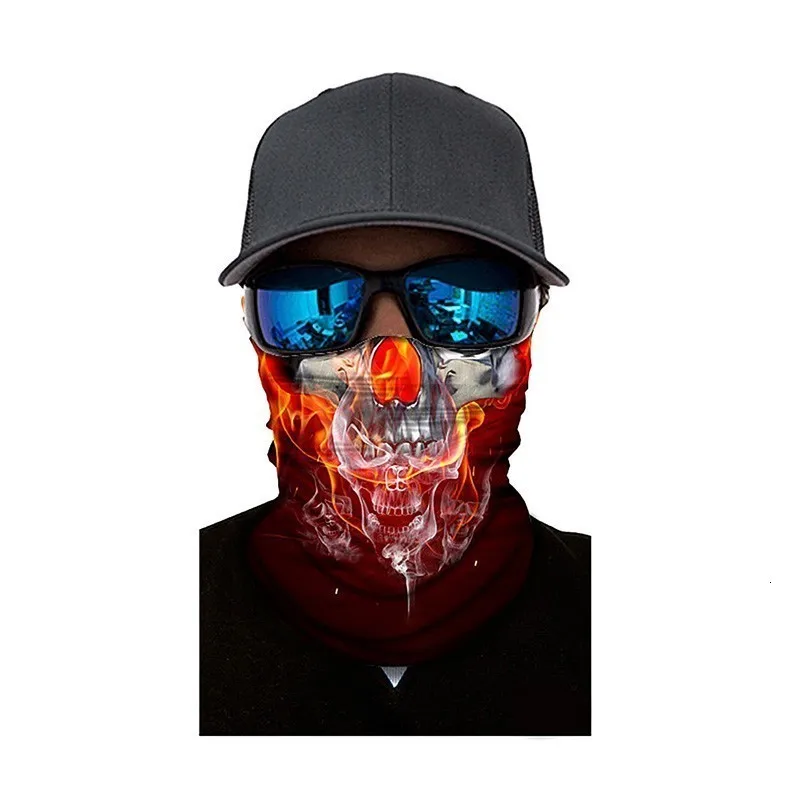Велосипедный мотоциклетный головной платок грелка для шеи маска лица с черепом