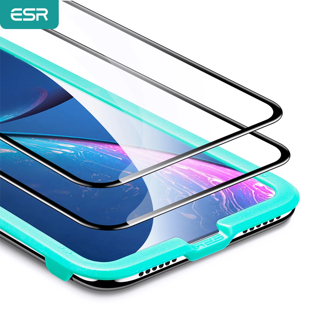 2 шт./упак. ESR Защитная пленка для экрана iPhone X XS XR Max с полным покрытием Простая
