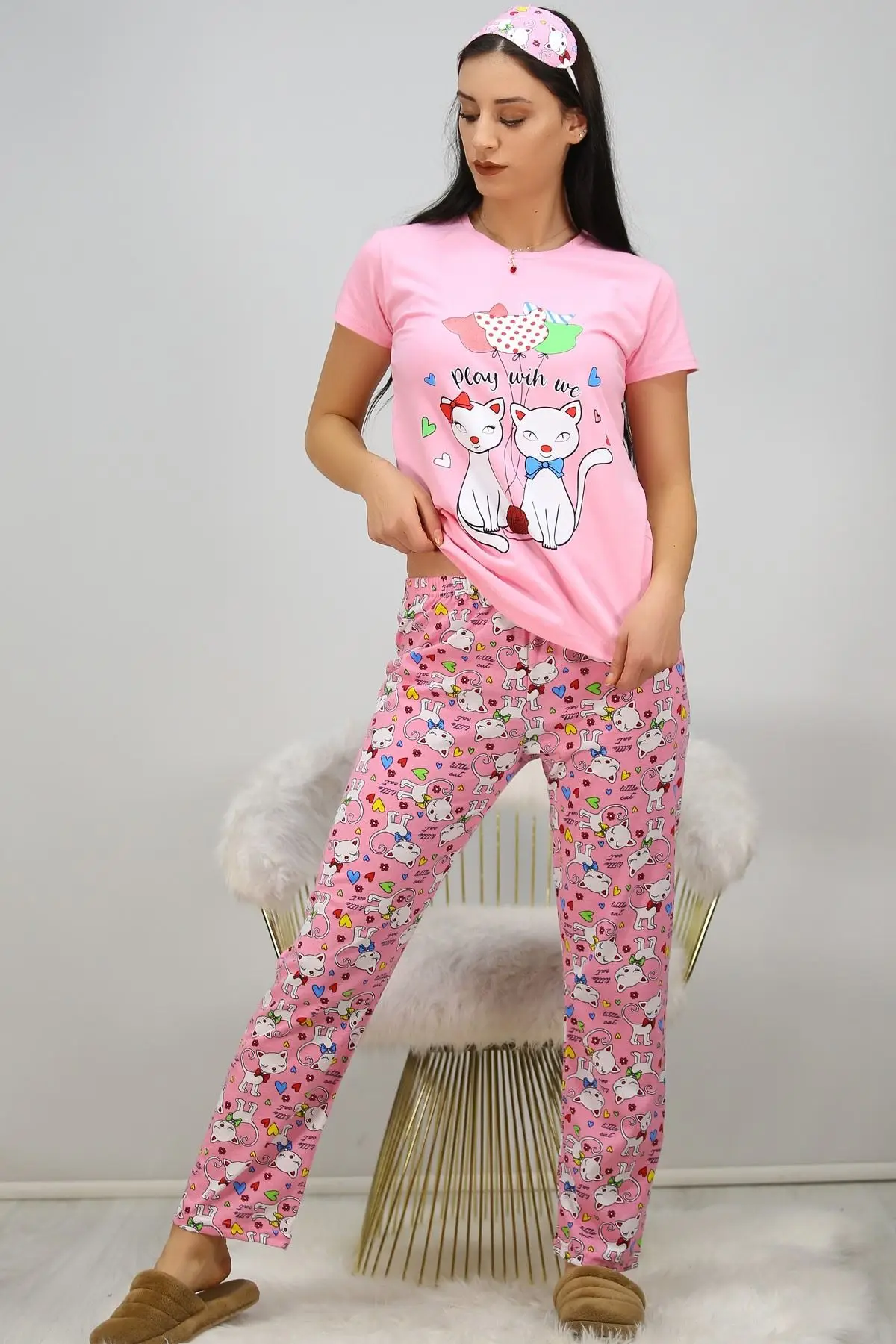 

Printed Pajamas set Pink