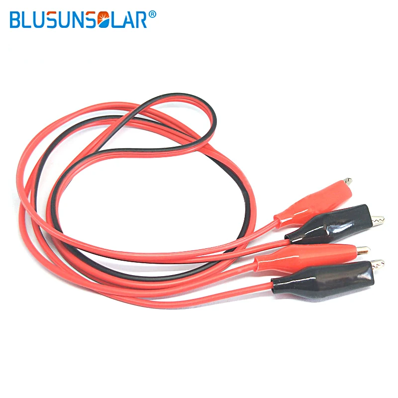 2 шт. длина кабеля 1 м зажимы под крокодила 35 мм двойные для кабелей тестовый зажим