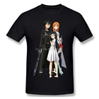 Футболка с изображением меча на заказ, модная рубашка в стиле Харадзюку, с принтом Sao, модная футболка с надписью Kirito Asuna наторе по индивидуальному заказу