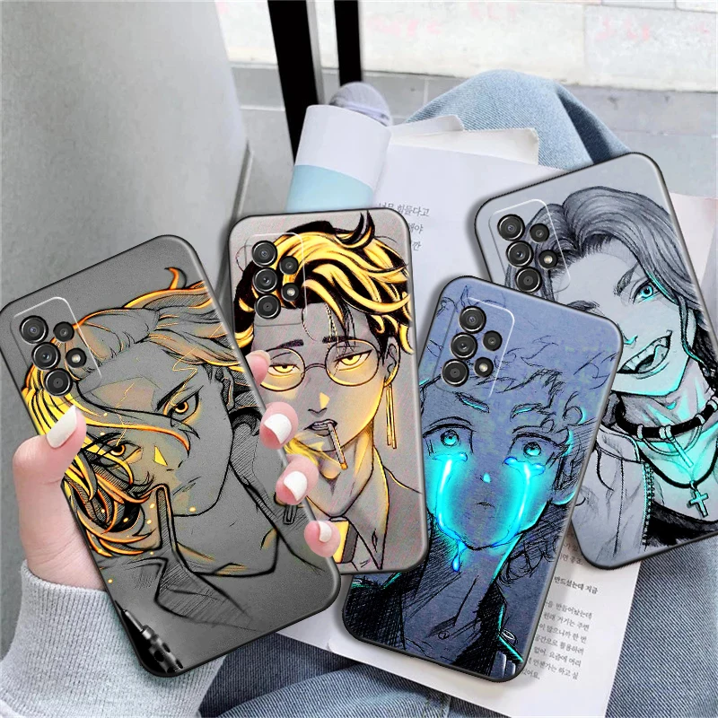 

Phone Case For Samsung Galaxy A11 A21S A31 A32 A41 A42 A51 A52 4G 5G A71 A72 4G 5G Japan Anime Tokyo Revengers TPU Black Cover