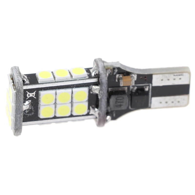 

2 шт. T15 W16W 24 SMD 3030 921 912 светодиодный 5 Вт 7000k Автомобильная резервная копия светильник лампы белого цвета