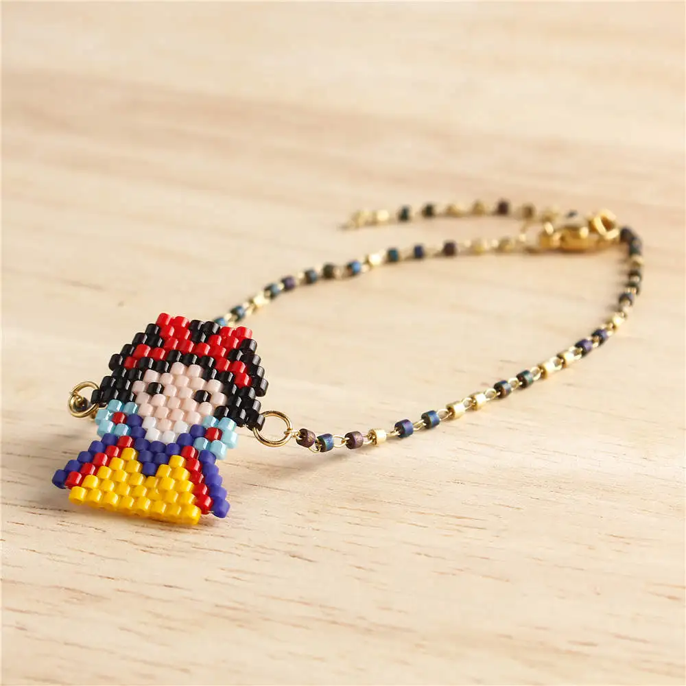 Go2boho Delica MIYUKI браслет для женщин маленькая принцесса Pulseras Mujer Ювелирные изделия Детские Мультяшные браслеты сказка ручной работы
