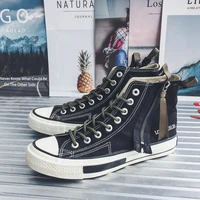 mens canvas shoes 2021 new spring and autumn lace up high top canvas shoes fashion mens casual shoes sports shoes