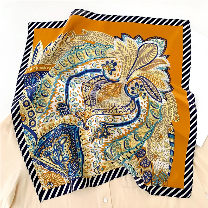 2021 дизайнерский шарф из натурального шелка для женщин модный принт маленькая