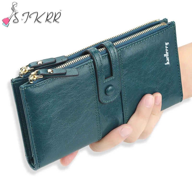 S. IKRR кошелек женский кошельки женские кожаный для женщин wallet на молнии розовый