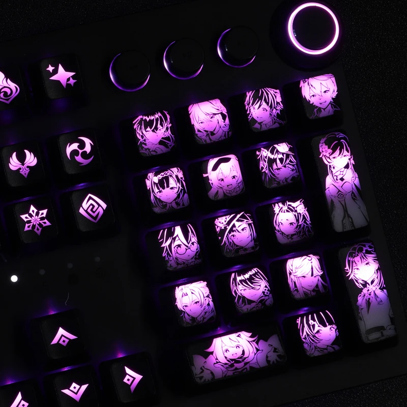 Высококачественный колпачок для клавиатуры Genshin с подсветкой механической Corsair
