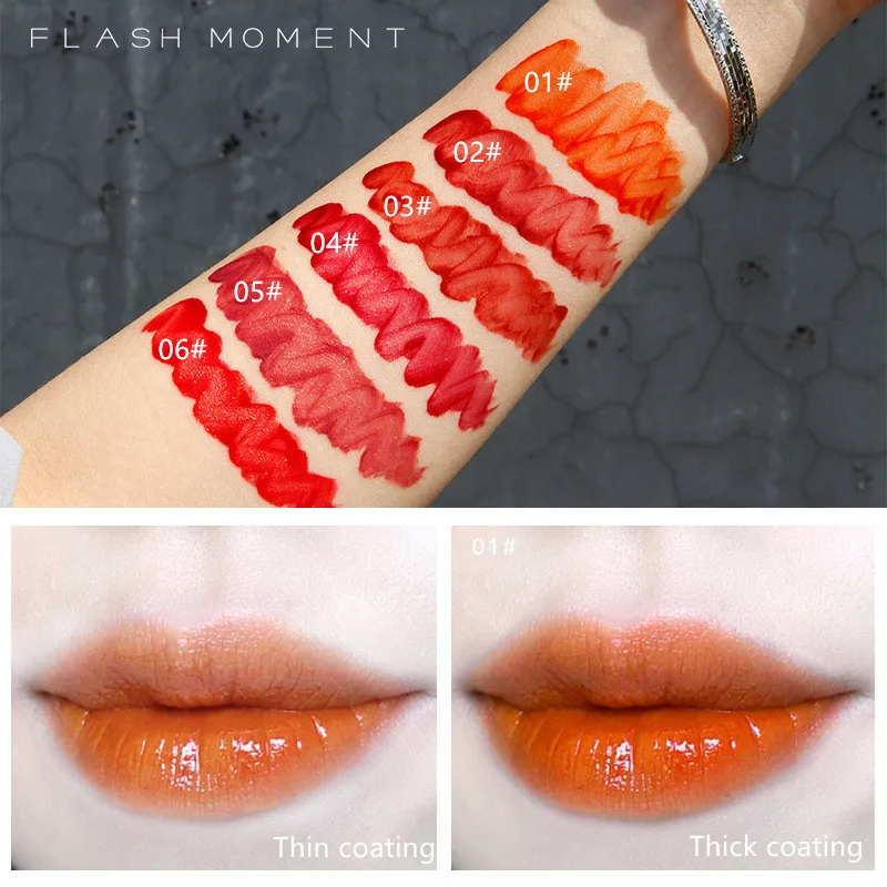 1 шт. жидкая губная помада зеркальная поверхность блеск для губ оттенок 6 цветов