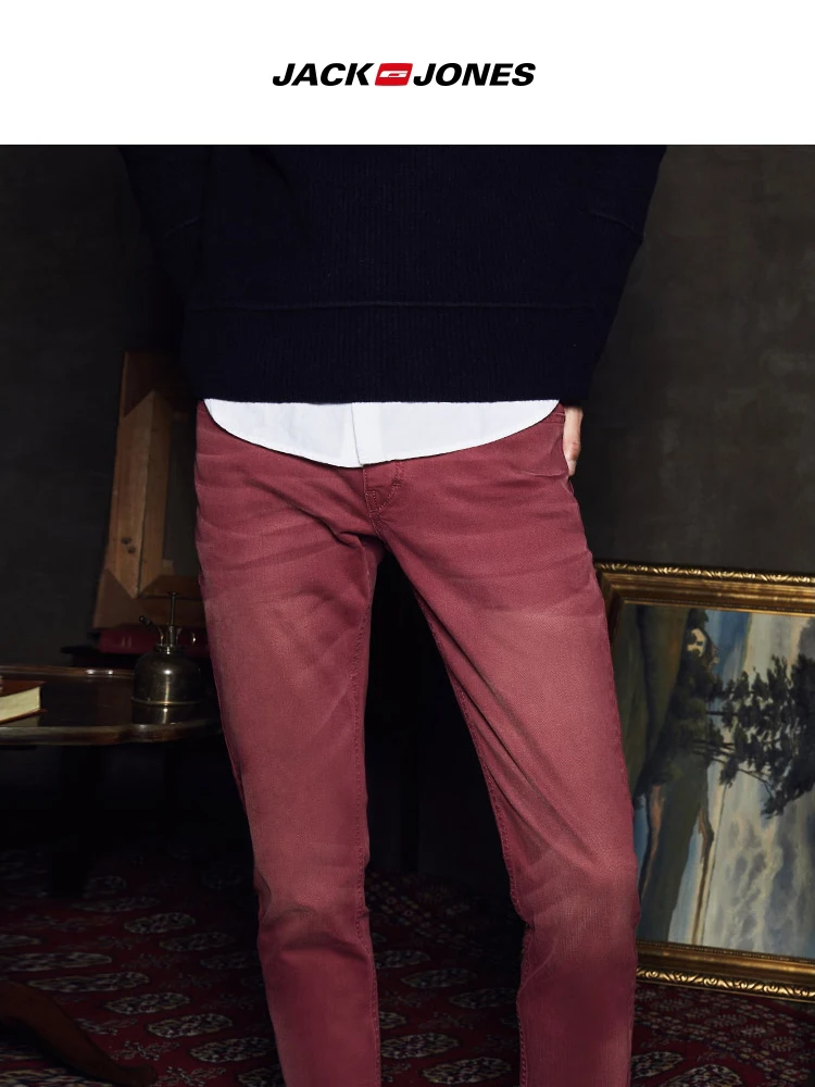 JackJones мужские модные трендовые узкие Стрейчевые джинсы мужская одежда 218432528