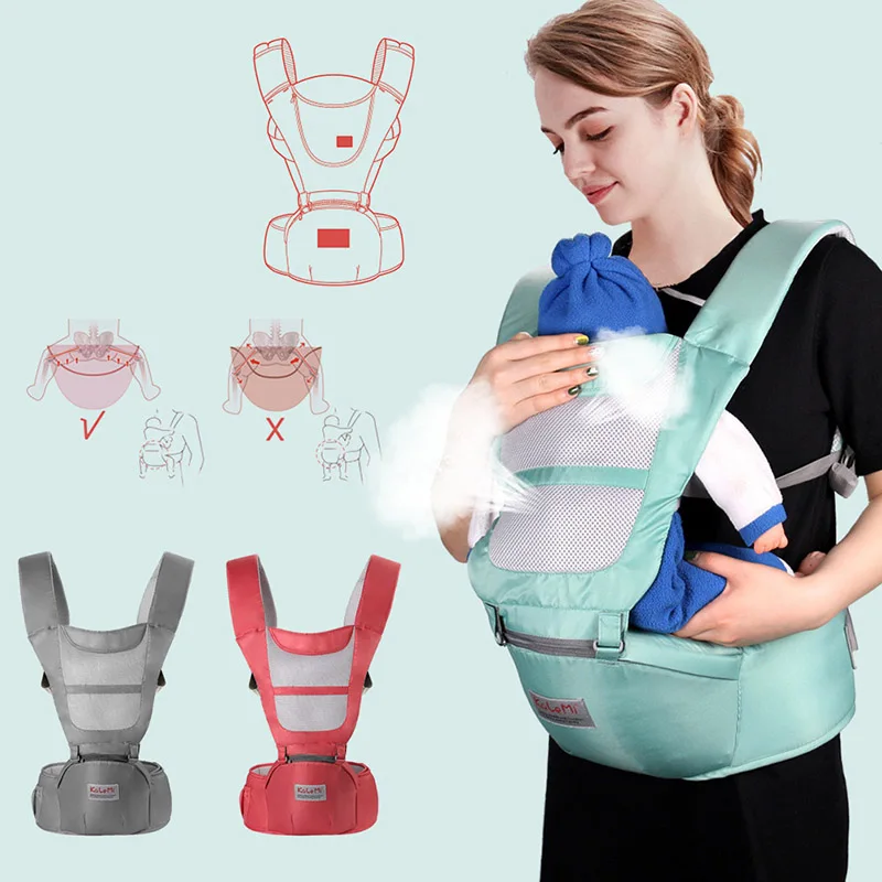Летняя детская переноска младенческий Хипсит слинг с дышащей сеткой накидка для