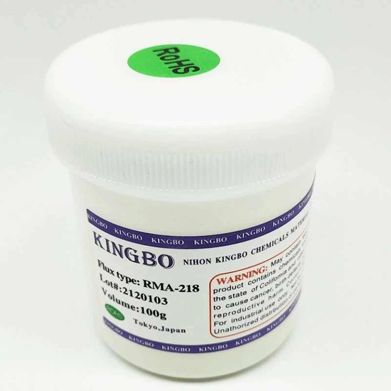

KINGBO RMA 218 100g Lead-Free Solder Flux Paste For SMT BGA IC Reballing Soldering Aid Tools Welding Repair No Clean