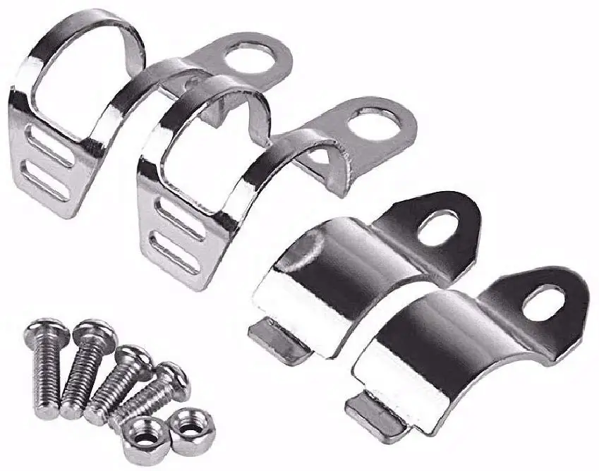 

1pair Metal Chrome Motorcycle Modified Turn Signal Light Indicator Mount Bracket Clamp 30-45mm