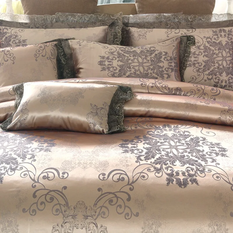 Европейское одеяло из чистого хлопка сатина жаккарда покрывало четырех частей