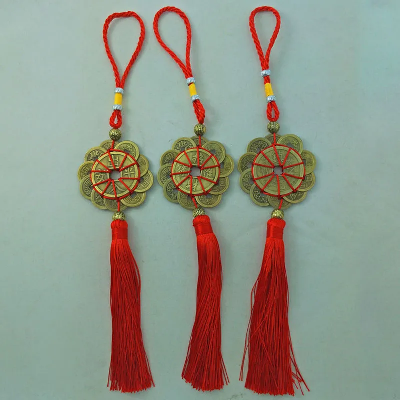 Китайские старые медные монеты десять императорских денег талисман старинное