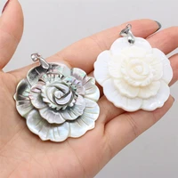 new style natural shell pendant flower shaped for jewelry making diy necklace anklet accessory