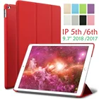 9,7 ''тонкий Чехол-книжка для iPad 2018 2017 9,7 iPad 5th iPad 6th чехол подставка из ПВХ A1822 A1954 для iPad 2017 2018 5 6th 9,7 чехол
