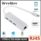 Сетевая карта WVVMVV USB Ethernet с 3 портами, usb-хаб 2,0 RJ45 Lan сетевая карта, USB адаптер Ethernet для Mac iOS Android PC USB 2,0 HUB