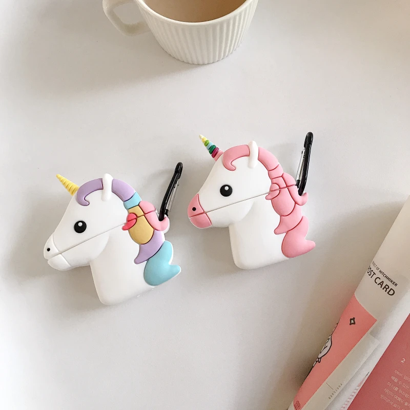 Чехол с единорогом из мультфильма Q UNCLE чехол для беспроводных наушников Bluetooth Apple