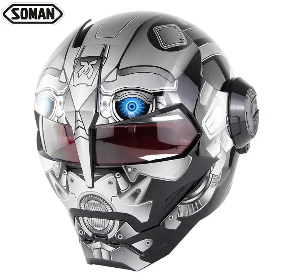 Мотоцикл Ironman робот стиль безопасности мотоцикла Casco мотокросса Capacete Monster Casque DOT
