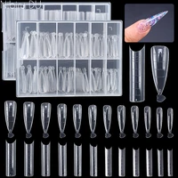 100pcs120pcs poly nail gel quick building mold tips heart nail dual acrylic cover forms finger extension nails art tools