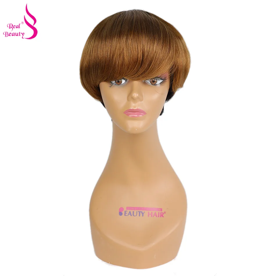 

Настоящая красота, парики из прямых человеческих волос с коротким Бобом, парики для женщин, бразильский парик с неповрежденной кутикулой, б...