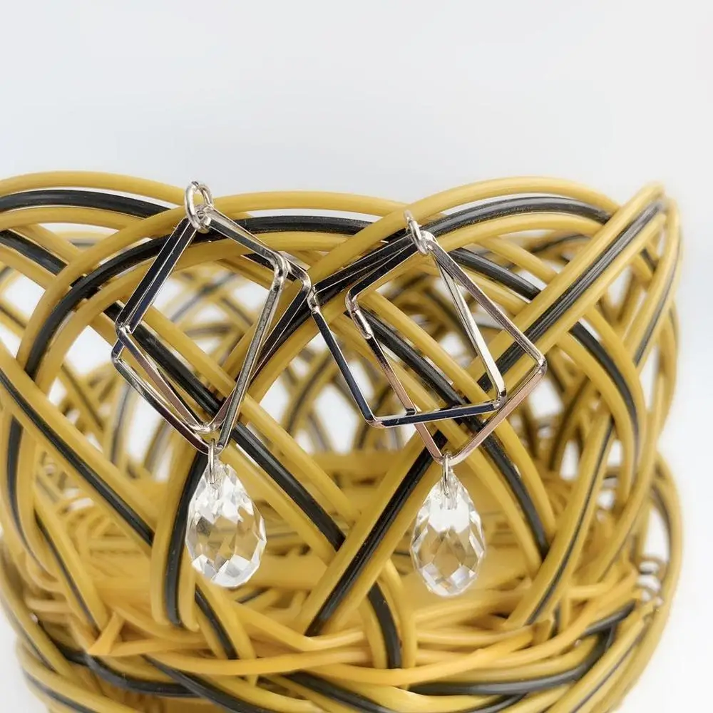 Новые серьги из родия Модная бижутерия свадебные подарки Женские аксессуары