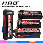 HRB 4S 6000m Графеновый аккумулятор 11,1 V 14,8 V 22,2 V 6000mah Lipo 100C XT60 разъем для traxxass RC автомобиль Лодка вертолет 450XL 700E