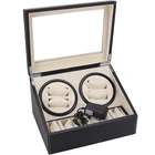 6 + 4 высококачественные черные намотки часов для автоматических часов, витрина для ювелирных изделий, витрина для часов