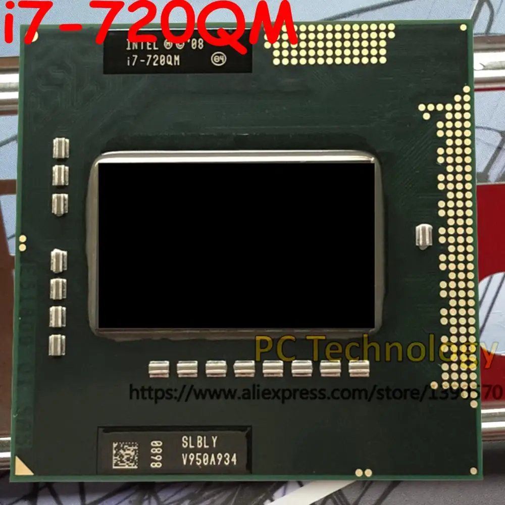Оригинальный процессор Intel CPU для ноутбука I7 720QM SLBLY 1 60 ГГц 2 8 6M совместимый с PM55 HM57