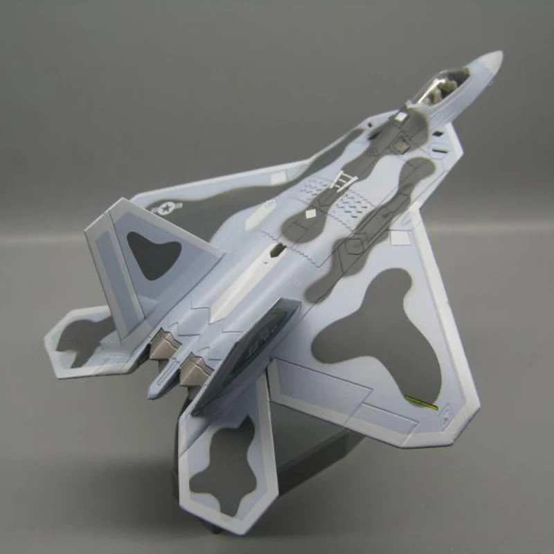 1/100 масштаб военная модель игрушки Lockheed Boeing F22 Raptor Fighter США армия ВВС литой