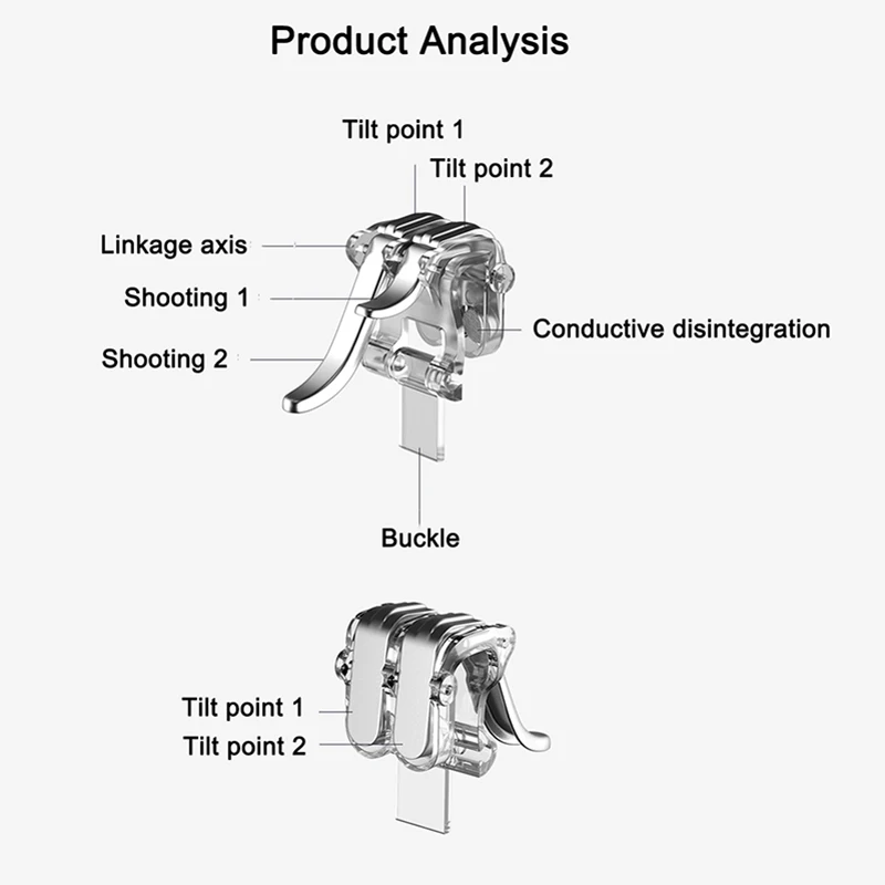 Мобильный контроллер Pubg с 4 кнопками металлический портативный геймпад L1 R1