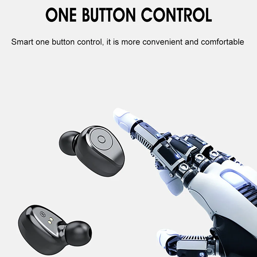 

Bluetooth 5.0 Earphone Wireless LED Power Screen Waterproof Stereo Earbuds for Smartphones VDX99