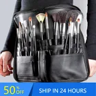 Портативная профессиональная косметическая сумка для художника из искусственной кожи, косметичка большой вместимости, сумка для макияжа с ремнем на молнии 20 #47